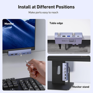 Station d'accueil portable de haute qualité <span class=keywords><strong>USB</strong></span>-C pour ordinateur portable et adaptateur chargeur Type-C, concentrateur multiport 9-en-1 <span class=keywords><strong>USB</strong></span>-C pour MacBook - Product Image 5