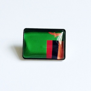 Nuevo Broche de la Bandera de Zambia, Pin Cuadrado, Broche de Países Nacionales, Regalo Novedoso, Recuerdo de Viajero, Regalo para Aficionados a Clubes de Fútbol, Personalizado - Product Image 1