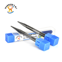 Fraise à queue sphérique Warrior's Bit 6 mm en aluminium revêtu d'étain à 2 dents pour le travail du bois CNC OEM