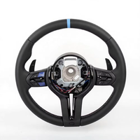 Volant sport en cuir pour F01 F10 F87 F80 F82 F15 E70 E90 E71 E60 X5 F25 - Design Motion, couleur de surpiqûre personnalisée
