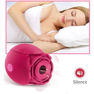 vibrator zwart roze Suppliers-2021 Aangepaste Krachtige Zuigen Tepel Vagina Wit Paars Blauw Geel Rood Roze Zwart Vrouwen Sex Toy Kleine Rose Vorm Vibrator
