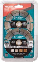 Makita B-69602 lame de scie diamantée soudée au laser de qualité industrielle de 4-1/2 \ "à usage général 2/pk segmentée