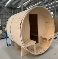 Offre Spéciale extérieur en bois massif électrique baril de vapeur sauna 6 personnes poêle pour parcs pour appartement avec cèdre rouge pruche pin