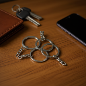 Portachiavi con Catena in Argento da 30mm, Set da 8 Pezzi - Product Image 2