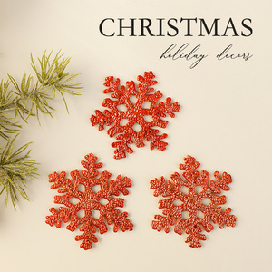 Factory Wholesale Christmas <b>Tree</b> Decorations for Champagne Gold Snowflake Pendant for Christmas Scene Decorations - Product Image 4