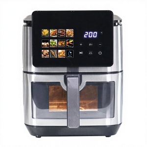 Friteuse à air numérique intelligente 8L 9L en acier inoxydable, nouvelle conception multifonctionnelle, pour usage domestique, ODM/OEM, argentée, vente en gros 2026 - Product Image 1