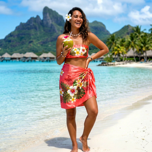 Paréo Sarong en Satin Tissé Personnalisé, Léger, pour Plage Tropicale, Vêtement d'Été pour Garçons, OEM ODM - Product Image 1