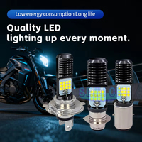 Phare LED pour moto, phare de moto à bulle H4 BA20D PX15D H6 24SMD, phare LED haute puissance et haute luminosité pour moto