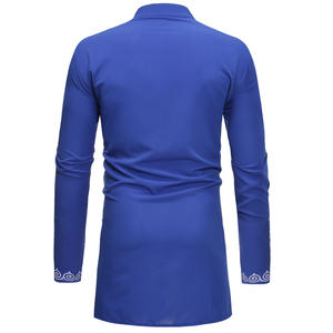 Taglie forti <span class=keywords><strong>uomo</strong></span> camicia di mussola abito per <span class=keywords><strong>uomo</strong></span> Casual manica lunga Slim Fit moda stampa Club <span class=keywords><strong>da</strong></span> ballo <span class=keywords><strong>uomo</strong></span> camicia C14306 - Product Image 4