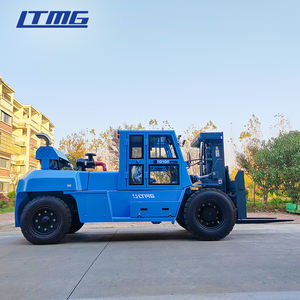 Ltmg 10 טון מיכל מלגזה קדמי צמיג כפול מונית סגורה הרמת גובה 2 מ 'דיזל מלגזה עם 2 שלב תורן - Product Image 3