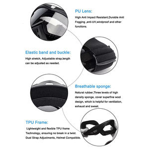 كامل الوجه سباق موتوكروس خوذة نظارات واقية من الرياح المضادة للخدش العدسات المربعة ملحقات دراجة نارية نظارات السلامة - Product Image 3