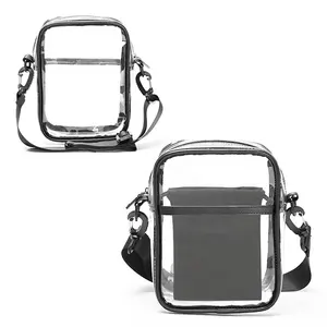 Clear Crossbody Bag Clear Purse Bag Reizen Sling Bag Met Kleine Koord Pouch Business Voor Vrouwen Mannen Wit Of Custom kleuren