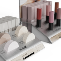 Support d'affichage combiné pour rouge à lèvres et gloss à lèvres en acrylique de haute qualité, style comptoir de vente au détail, élégant et durable