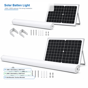 Lampada <span class=keywords><strong>LED</strong></span> Solare Tri-Proof 100W 200W IP65 per Illuminazione Esterna di Giardini e Strade OEM ODM - Product Image 1
