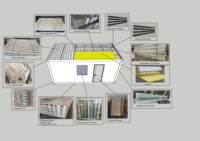 Rumah Kontainer Modular Modern yang Dapat Bernapas, Kabin Prefab Panel Sandwich Baja, Rumah Mobile, Apple House Hotale