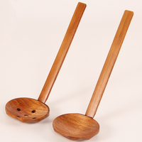 Cuillère Ramen en en bois poignée en bambou cuillère Logo personnalisé vaisselle ustensile en gros cuillère à café naturel
