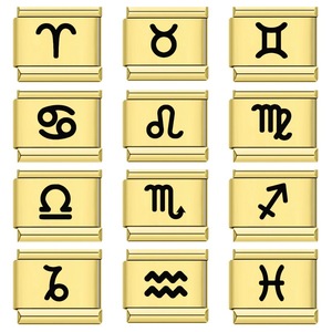 Pulsera de Acero Inoxidable Personalizada con Colgante de las Doce Constelaciones del Zodiaco Italiano, para Parejas, Hombres y Mujeres, en Oferta - Product Image 1