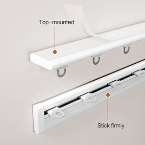 Accessoires pour rail de <span class=keywords><strong>rideau</strong></span> <span class=keywords><strong>double</strong></span> silencieux, en alliage d'aluminium, montage au <span class=keywords><strong>plafond</strong></span>, poteaux suspendus pour fenêtres, écologiques, pour usage domestique - Product Image 5