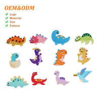 Parches Termoadhesivos de Lona Bordados en 3D con Dinosaurios de Dibujos Animados YONGZHU, Personalizables para Ropa de Bebés y Niños, Sombreros