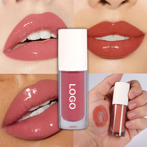 Grossistes de gloss à lèvres, marque privée, tube carré de luxe, couleur nude, brillant, hydratant, transparent, végan, waterproof - Product Image 1