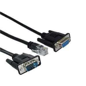 Simcom DB9 Male to DB15 Female and COM RS232 RJ11 4P4C RS232 Serial Cable