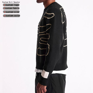 Mùa thu và mùa đông sọc cổ tròn dài tay áo sườn ấm thoải mái lỏng lẻo Mohair Đan Áo Len Nam - Product Image 3