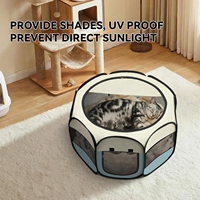 Parc de jeu pour chiens et chats, enclos portable pour animaux de compagnie, tente-cage pour chiots, utilisable en intérieur et en extérieur, avec sac de transport