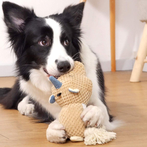 Jouet en peluche pour chien, forme d'animal de dessin animé, résistant aux morsures, interactif, jouet à mâcher pour chien, vente chaude - Product Image 3