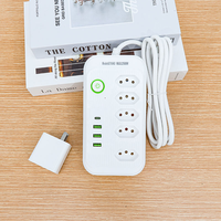 Stop Kontak Multifungsi Brazil Laris Manis 5 Outlet 3 USB 1 Type-C 10A ABS