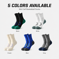 Chaussettes de basket-ball d'été pour hommes, en coton tricoté standard, respirantes, écologiques, à séchage rapide, anti-transpiration et antidérapantes