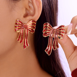 Pendientes de copo de nieve transfronterizos, nuevos pendientes de reno con <span class=keywords><strong>bastón</strong></span>, pendientes de <span class=keywords><strong>mujer</strong></span> con borlas navideñas de campanas coloridas - Product Image 6