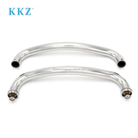 KKZ moderne 80 degrés Radian rond en acier inoxydable 304 poignée de porte en verre poignée à levier pour porte de douche