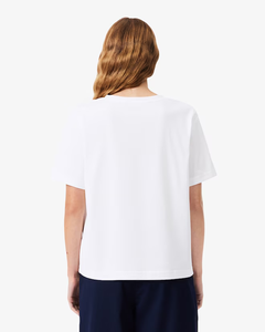 Summer Casual Women's <b>White</b> V-Neck T-Shirt - Soft Breathable Short Sleeve <b>Tee</b> for Daily - Product Image 3