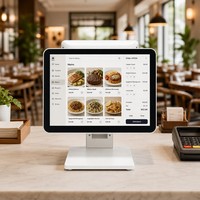 Venta al por Mayor de Sistema POS de Pantalla Táctil Dual de 15.6 Pulgadas, Máquina POS Todo en Uno para Tiendas Minoristas y Restaurantes