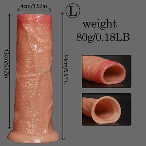 Manchon réaliste super grand pour pénis, pour une croissance accrue, retardateur d'éjaculation, extension de pénis, agrandisseur réutilisable en silicone, préservatif à <span class=keywords><strong>prix</strong></span> abordable - Product Image 6