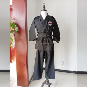 100% cotton thoải mái Đen võ thuật Karate đồng phục, Karate gi - Product Image 4