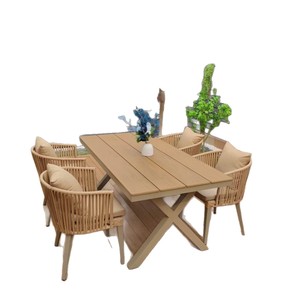 Set <span class=keywords><strong>da</strong></span> <span class=keywords><strong>Giardino</strong></span> in Rattan Moderno Nordico Impermeabile e Resistente al Sole per Esterni, Cortile, Terrazza e Villa - Product Image 5
