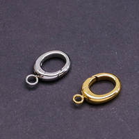 Fermoirs à ressort ovales avec crochets, connecteurs pour porte-clés et sacs, accessoires pour la fabrication de bijoux DIY