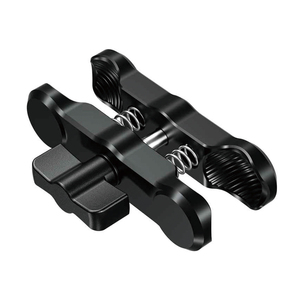 Support de bras à double douille en aluminium de 9cm Adaptateur de boule de 25.4mm Support de <span class=keywords><strong>RAM</strong></span> Compatible pour les motos de taille B Accessoires de vélo Flexible - Product Image 1
