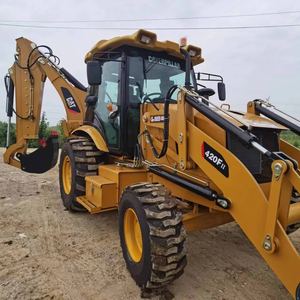 Chargeuse-pelleteuse Cat 420F d'occasion, équipement de construction, bras de pelle avant, chargeuse-pelleteuse jaune - Product Image 2
