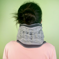 Nouveauté : Dispositif de traction cervicale gonflable réglable, étireur de cou en polyester et éponge pour usage médical