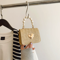 Sac à main en paille tressée avec perles, fabrication sur mesure, logo personnalisé, prix d'usine, couture raffinée, sacs de villégiature estivale