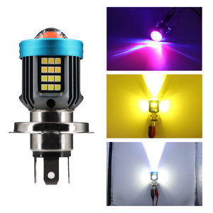 Bombilla LED <span class=keywords><strong>de</strong></span> Doble Color YD H4 BA20D, Foco para Motocicleta, Lámpara <span class=keywords><strong>de</strong></span> Lente Láser Súper Brillante para Luz <span class=keywords><strong>de</strong></span> Motocicleta con <span class=keywords><strong>Ojo</strong></span> <span class=keywords><strong>de</strong></span> <span class=keywords><strong>Demonio</strong></span> - Product Image 2