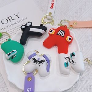 Custom Cartoon Character Plastic Key Ring Keychain 3D Soft Rubber PVC Key Chain