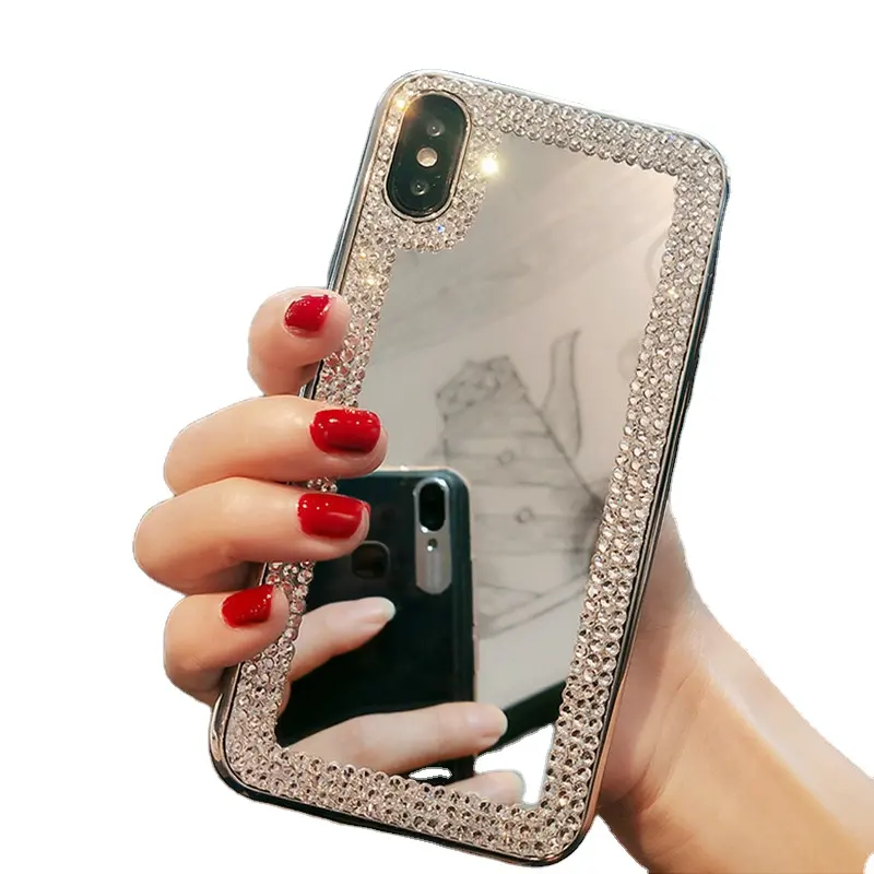 Capa espelhada de diamante para celular, capa bela sexo para meninas, capa de celular para iphone 11 pro max xs max