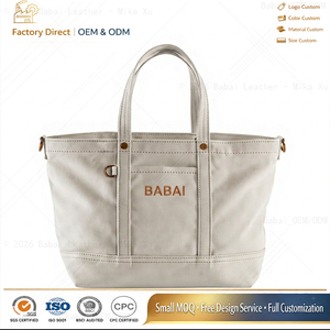 <span class=keywords><strong>BABAI</strong></span> Damen Mode-Tragetasche mit Reißverschluss Große Kapazität Canvas Einfaches Tägliches Tragen Praktische Polyester-Gefütterte Taschen - Product Image 1