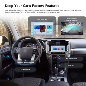 Xe đa phương tiện Player Car Stereo đơn vị đứng đầu 10 inch Android đài phát thanh 8 + 256 gam Carplay màn hình cho tacoma 2015+ - Product Image 4