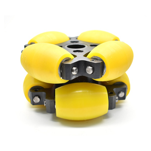 Preço de fábrica ZOTY2LR-80 Borracha Amarela Cor 80mm <span class=keywords><strong>Omni</strong></span> <span class=keywords><strong>Wheel</strong></span> para Transport Robot - Product Image 1