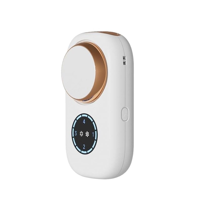 Small Semiconductor Mini Refrigeration Digital Display Air Cooling Plastic Ice Hanging Neck Desktop Fan