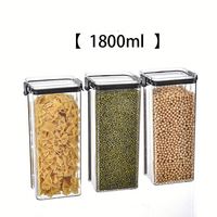 OEM ODM Contenant hermétique en plastique transparent, carré, personnalisé, résistant à l'humidité, moderne, réutilisable, de qualité alimentaire, pour le rangement de la cuisine, idéal pour les cadeaux